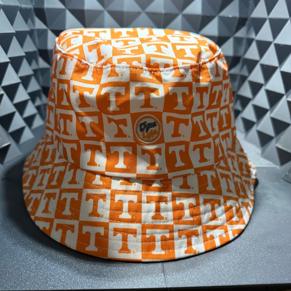 Dyme Life Tennessee Volunteers Bucket Hat Orange White T Pattern Unisex Game Day